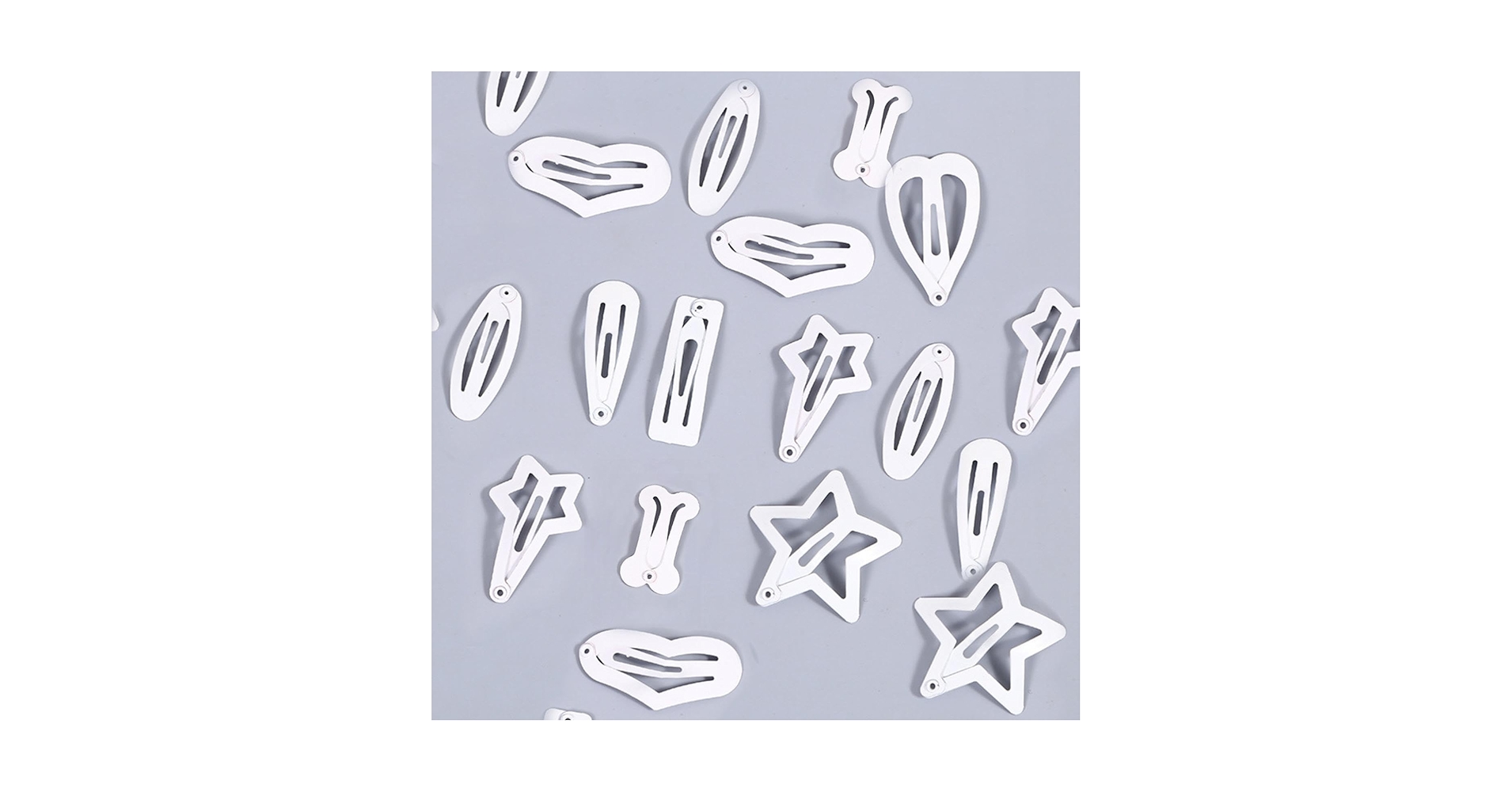 Amazon | ヘアピン 100個セット さまざまな形 かわいい 白い DIY